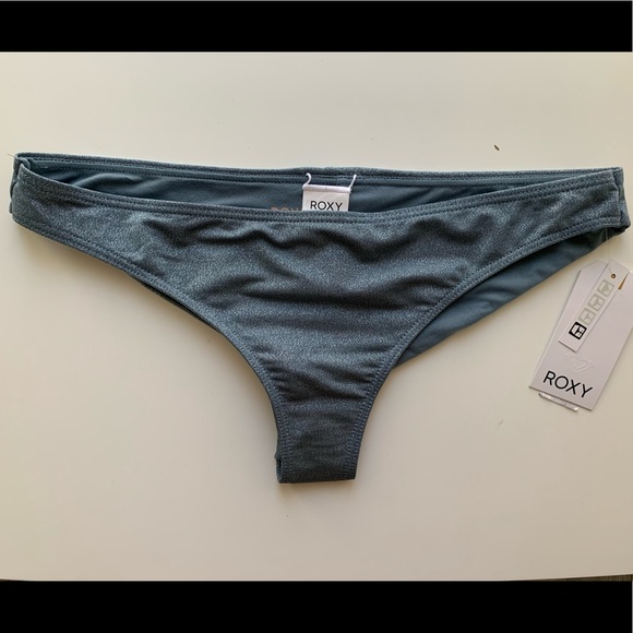 Roxy Color My Life Sparkly Shimmer Blue Bikini - Picture 2 of 4